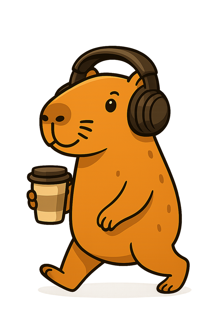 Капибара прыгает на скакалке